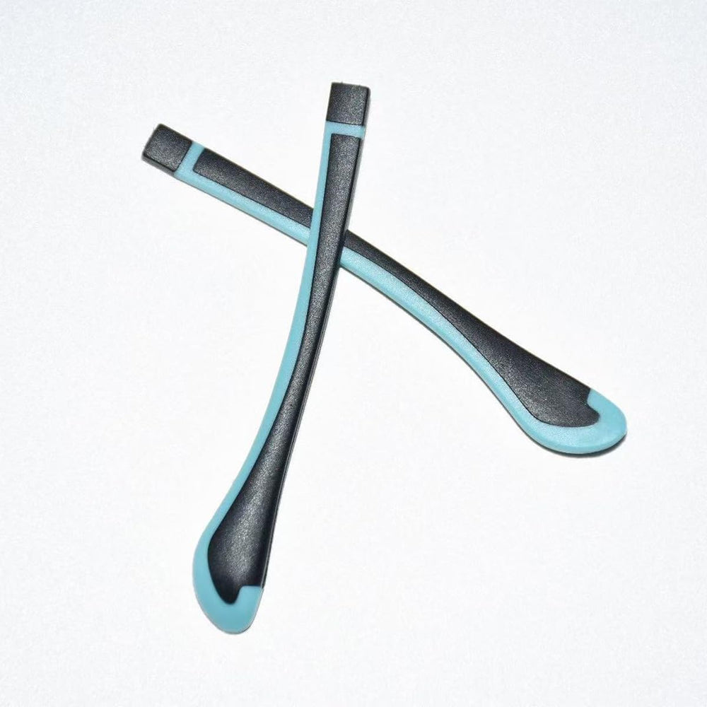 Close-up of soft silicone ear sock end tip for glasses