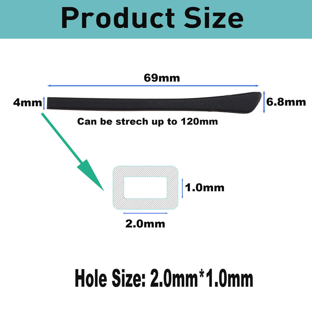 Product dimensions 69x6.8mm with 2x1mm hole