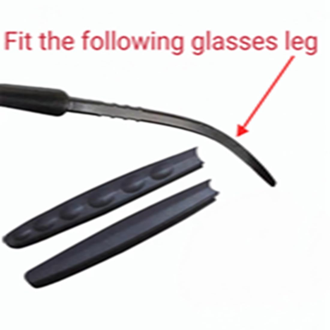 Close-up of BEHLINE replacement ear socks for sunglasses in black