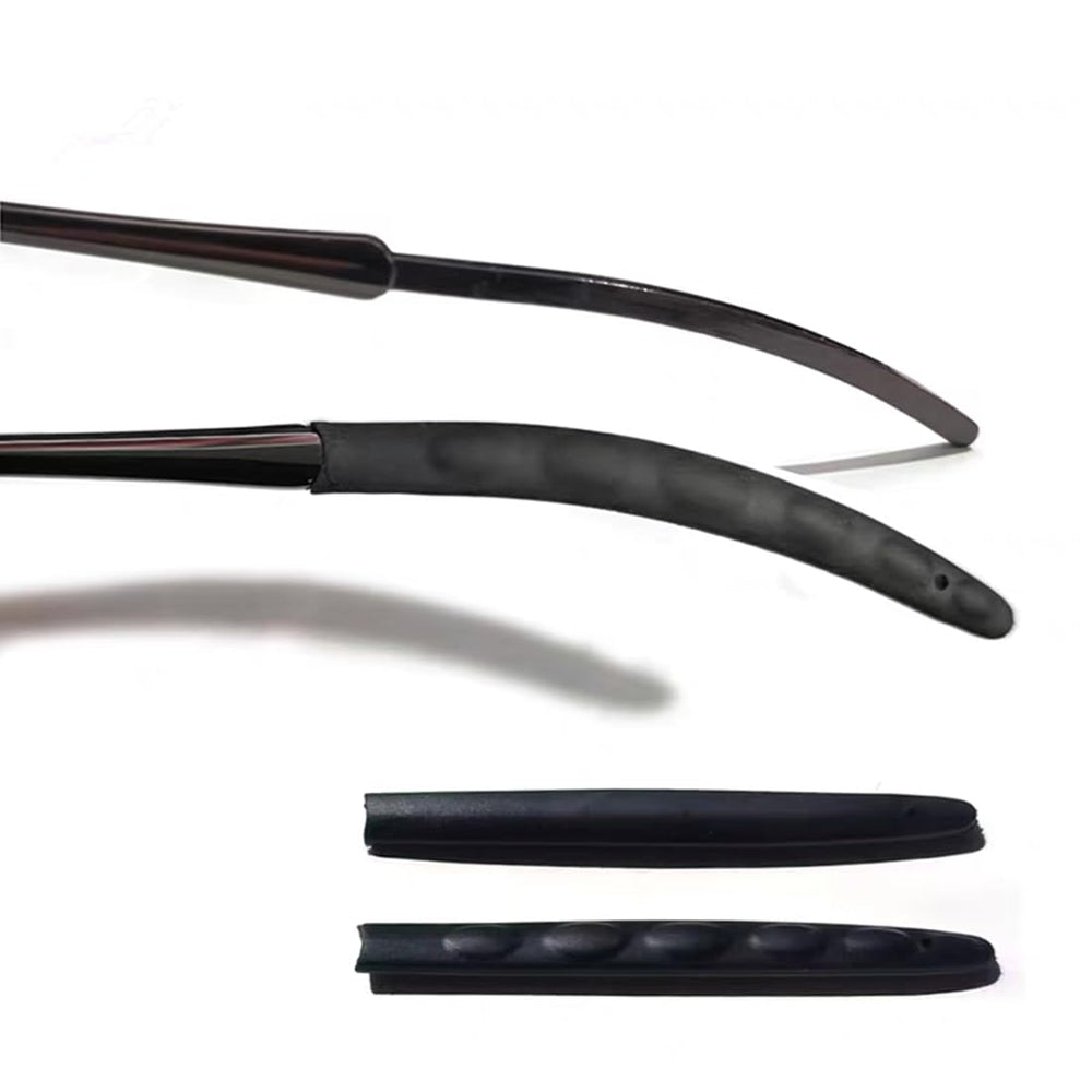 Durable BEHLINE eyeglass temple tips in black