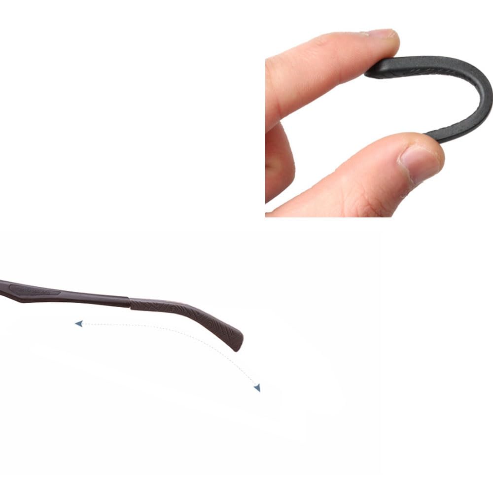 Close-up of silicone material texture on eyewear tips