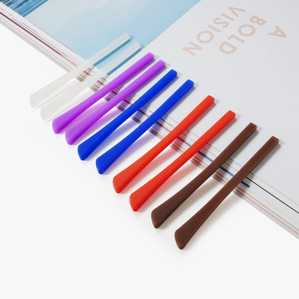 Close-up of inner mouth size 1.8mm x 0.6mm on silicone eyeglass end tip