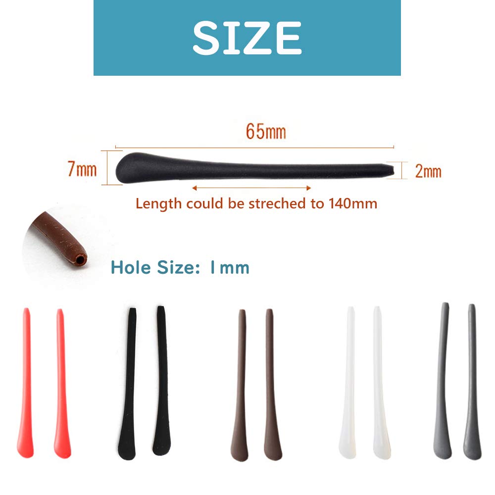 65x7mm eyeglass end tip with 1mm inner hole