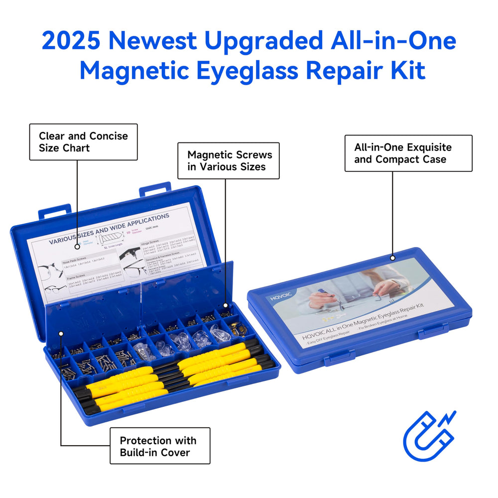 Phillips and flathead magnetic screwdrivers included