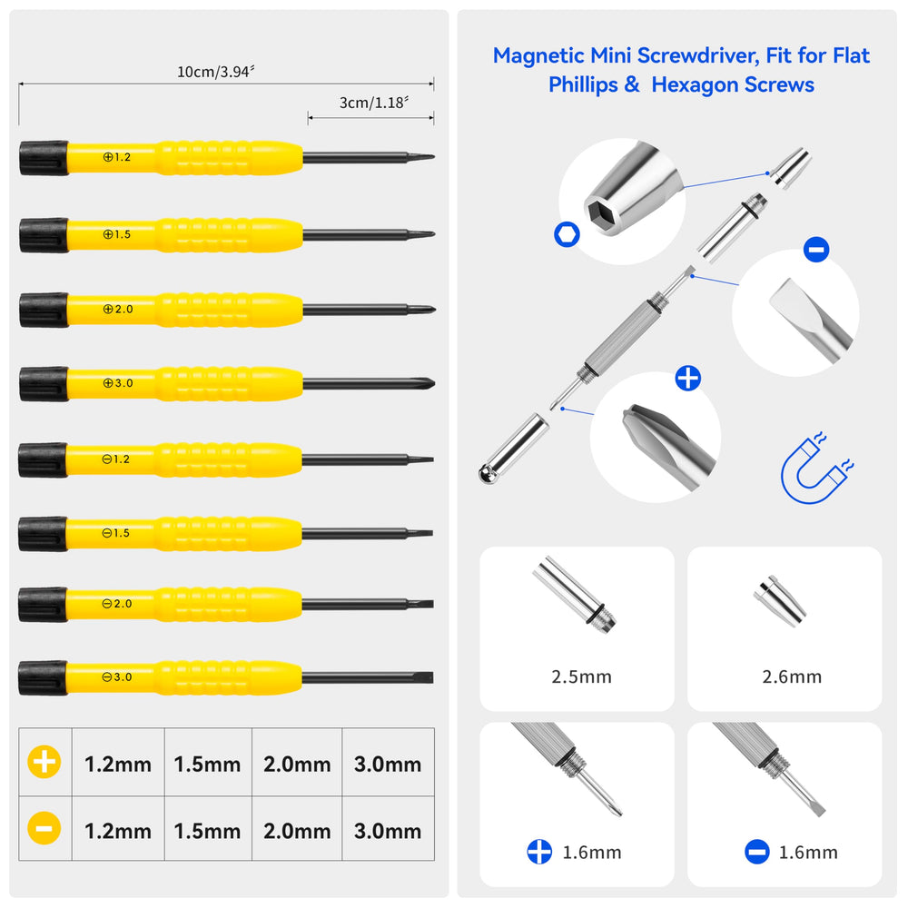 Curved tweezer and micro screwdriver for precision repair
