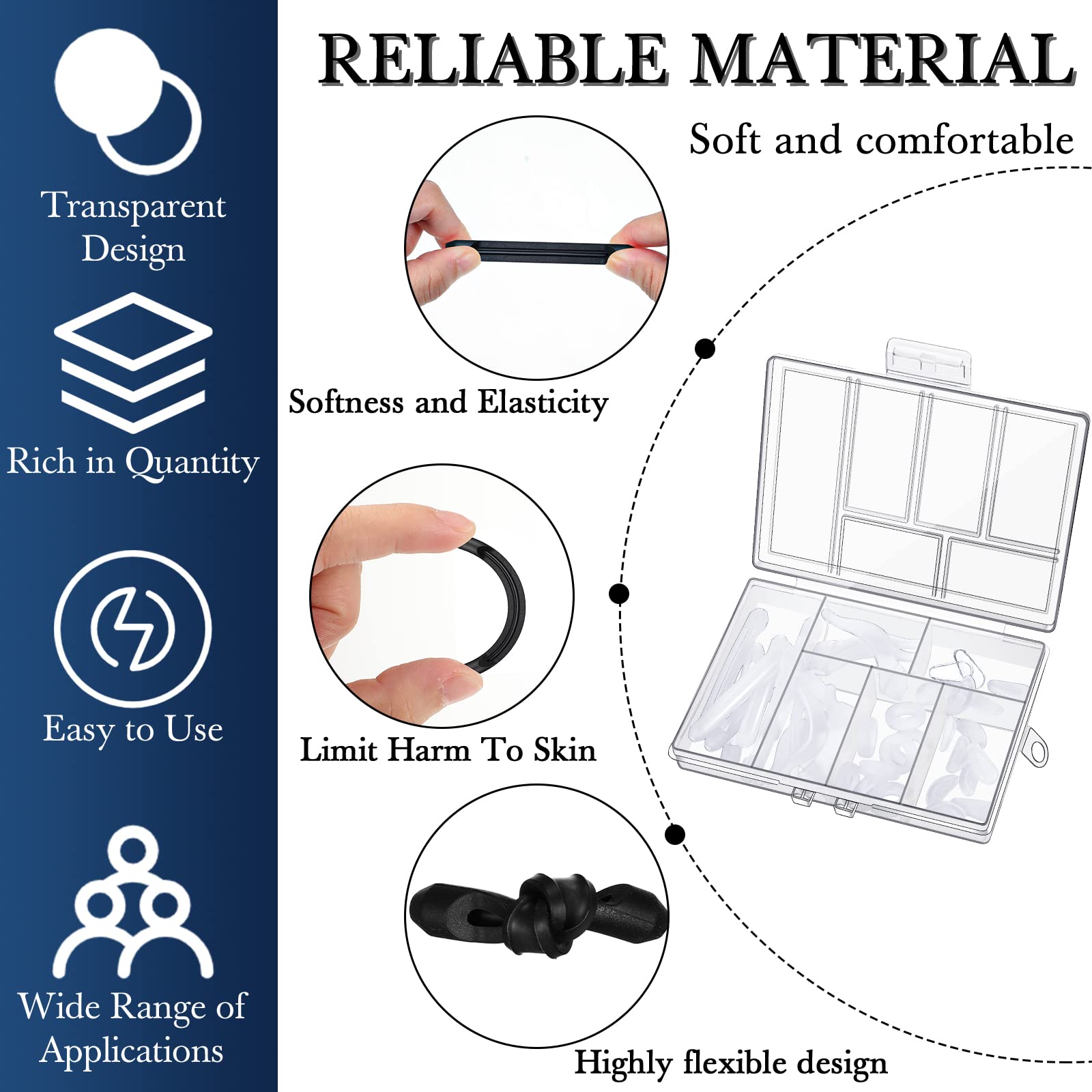 Temple tips and packaging with screwdriver