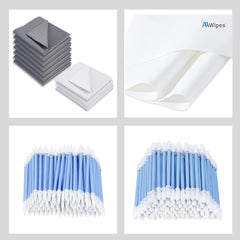 Front view of AAwipes eyeglasses cleaning cloths bundle