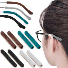 Multicolor eyeglasses ear cushions in soft knitted cotton for behind-the-ear fit