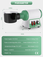 Eyeglasses heater delivering fast, quiet frame heating