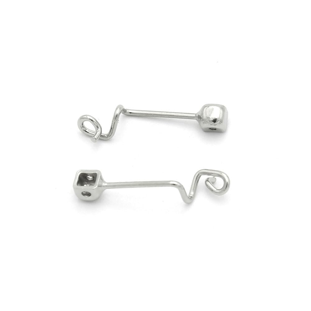 Close-up of screw-in nose bridge arms in silver