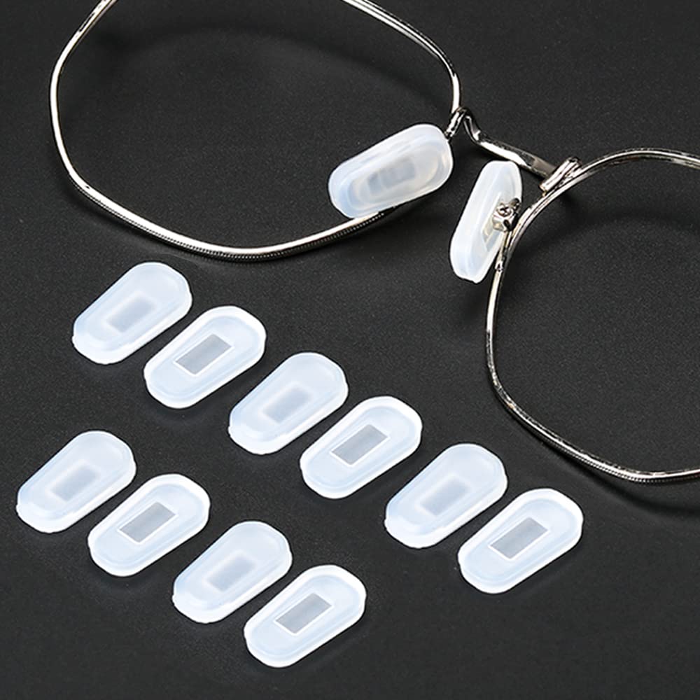 White small silicone eyeglass nose pad covers - 18 pairs