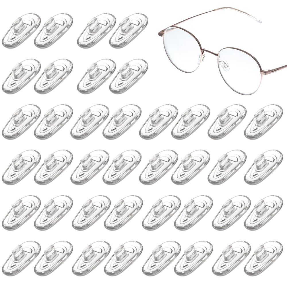 Clear silicone anti-slip eyeglasses nose pads – 25 pairs