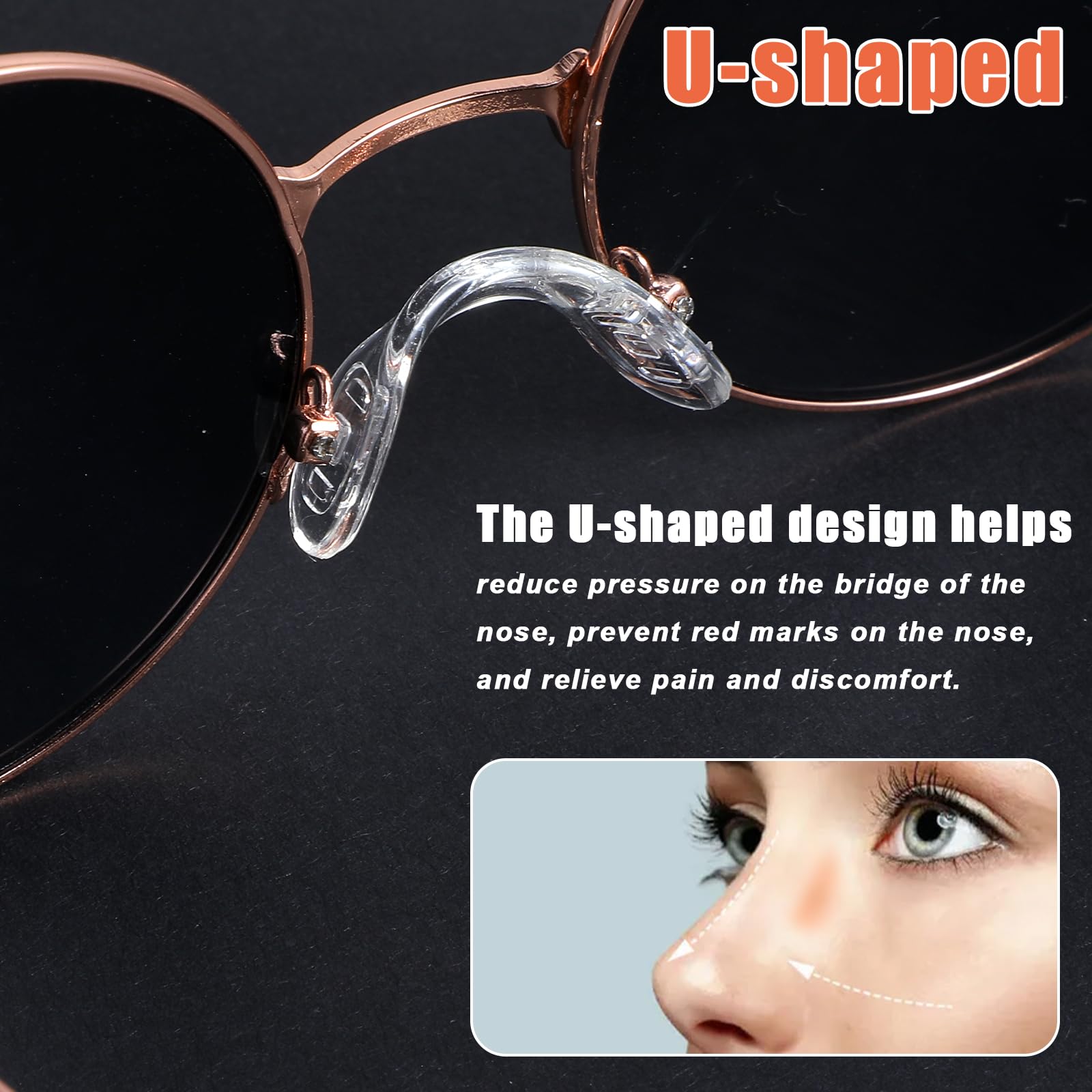 Replacement nose pads for glasses anti-slip