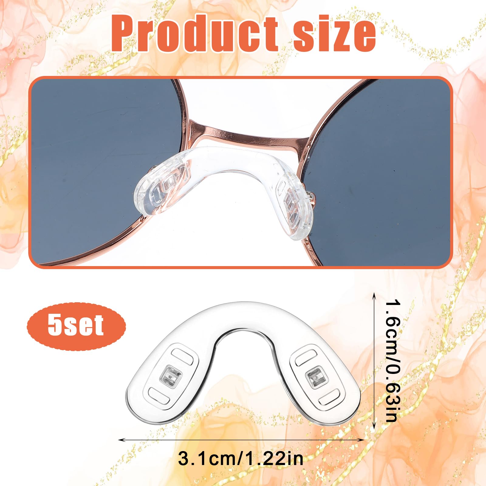 Non-slip eyeglasses nose pad kit with screwdriver