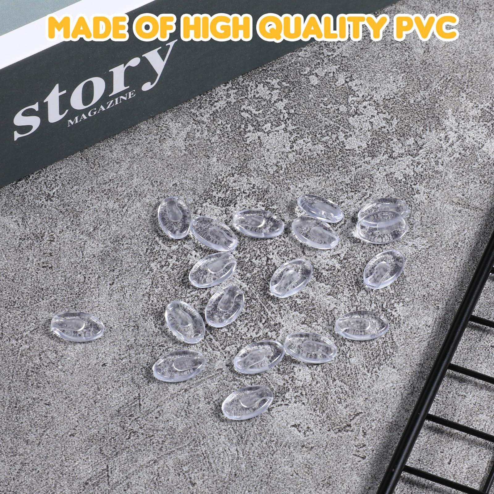 10 pairs of white silicone nose pads in packaging