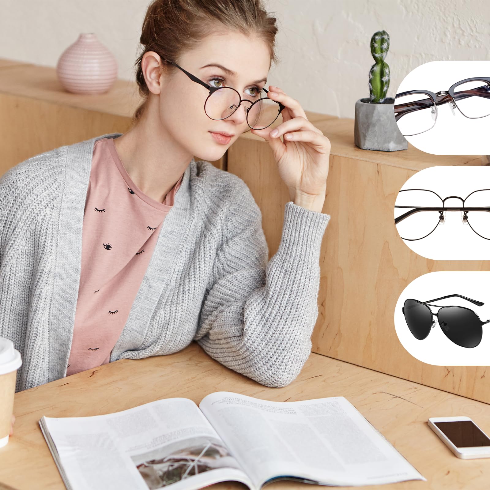 Easy replacement kit for eyeglasses nose pads with screws