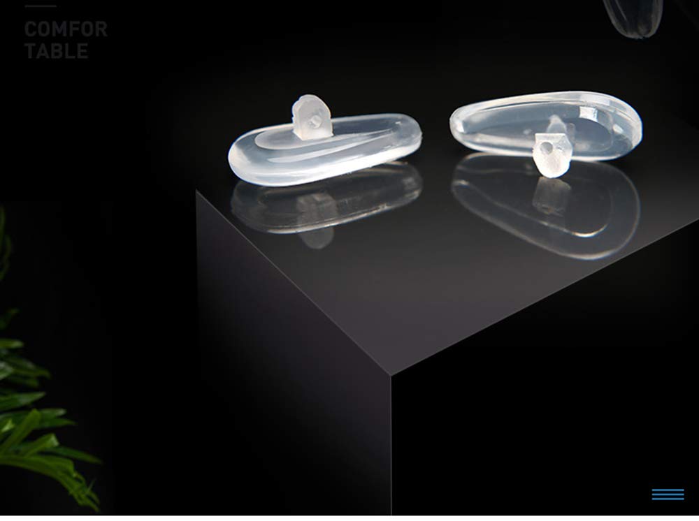 Clear silicone nose pads with vent holes for comfort