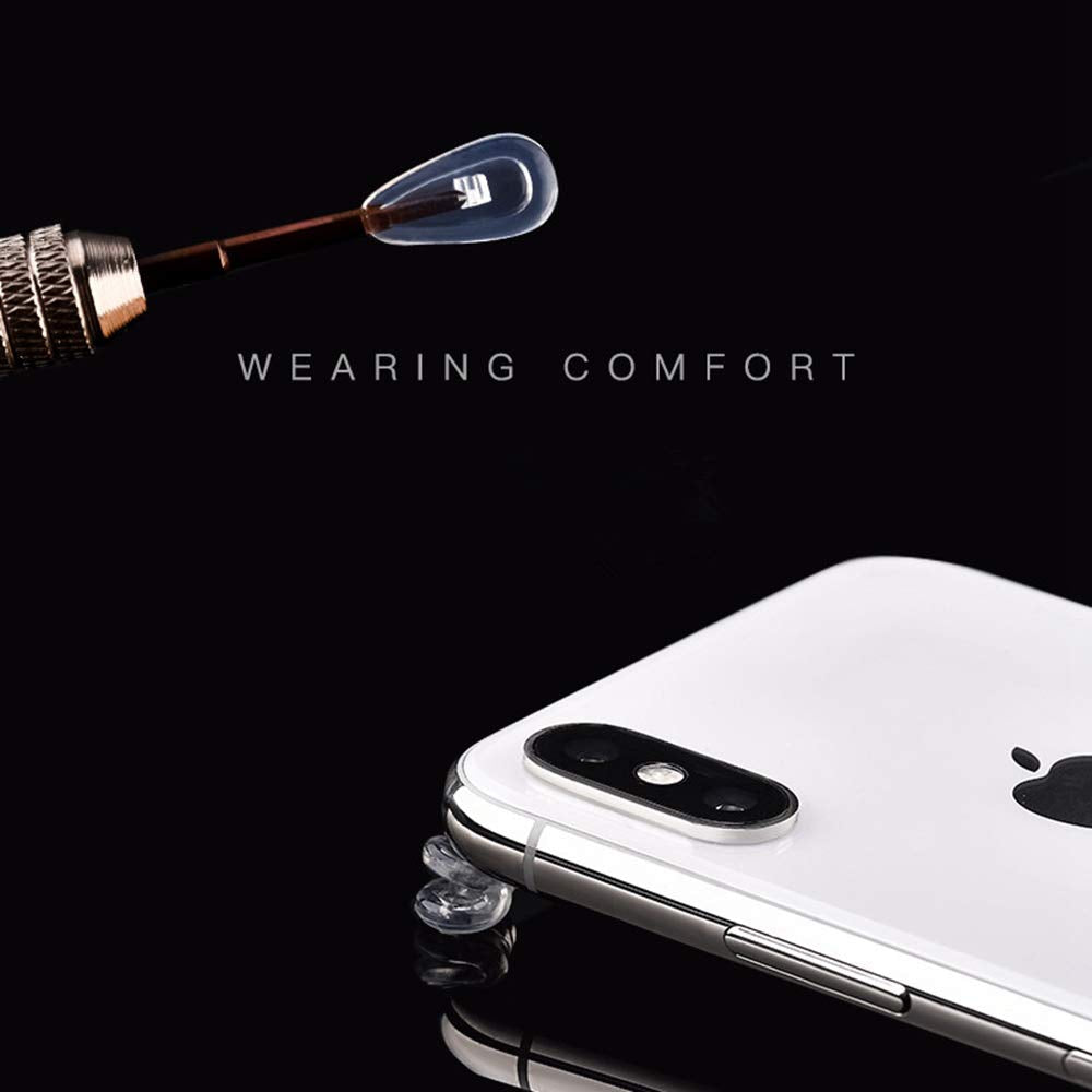 Nose pads with air chamber design to relieve pressure