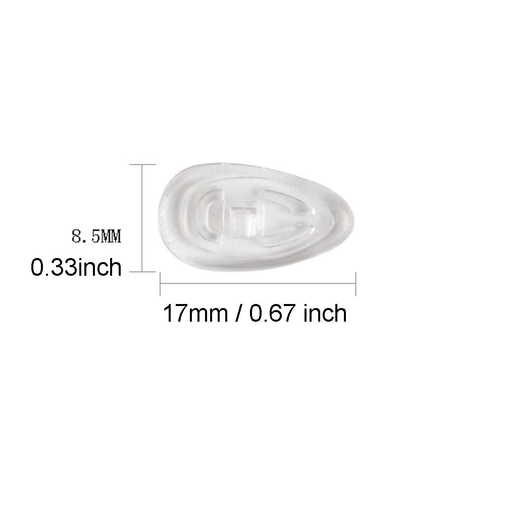 Screw-in replacement nose pads 17mm for glasses and sunglasses