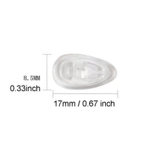 Screw-in replacement nose pads 17mm for glasses and sunglasses