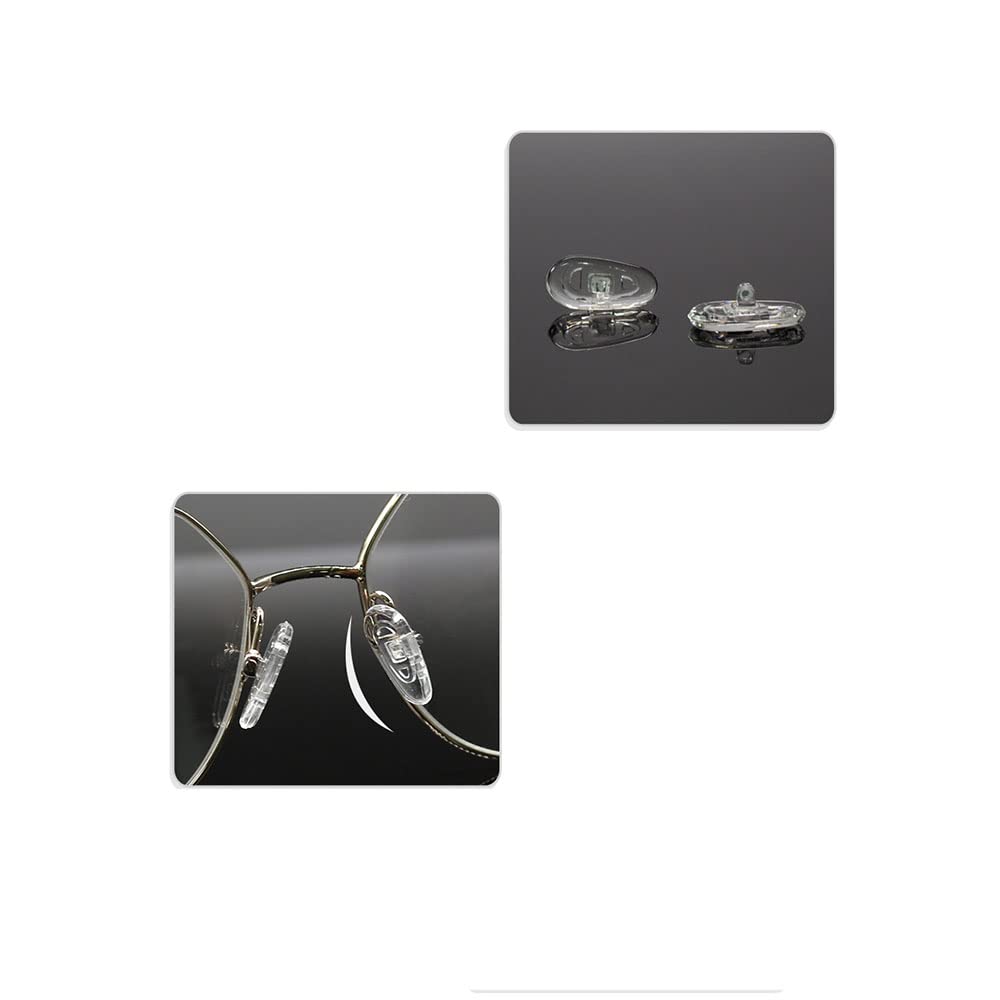 Pair of 17mm silicone nose pads for eyewear