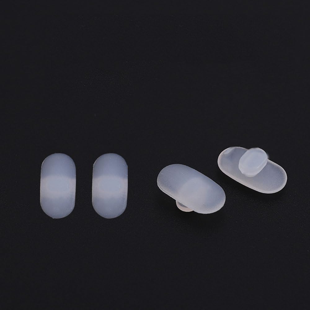 Two pairs of soft silicone nose pads for eyeglasses