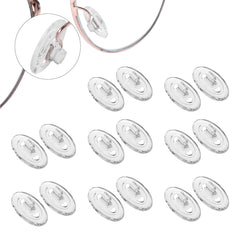 Eight pairs of transparent silicone eyeglasses nose pads