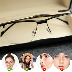 Nose pad attached to glasses frame