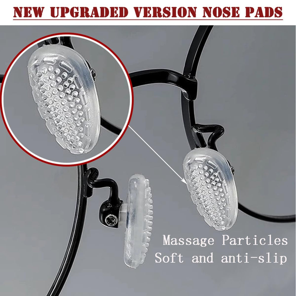 Close-up of ultra-soft silicone eyeglass nose pads