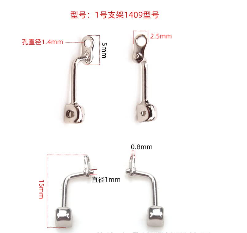 Detail view of metal eyeglasses nose pad arm