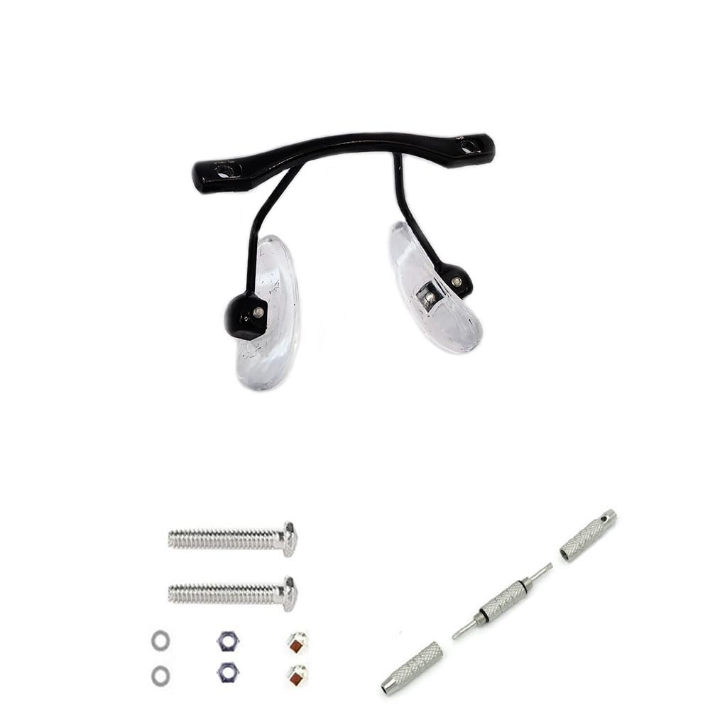 Metal eyeglasses nose pad arm in black finish