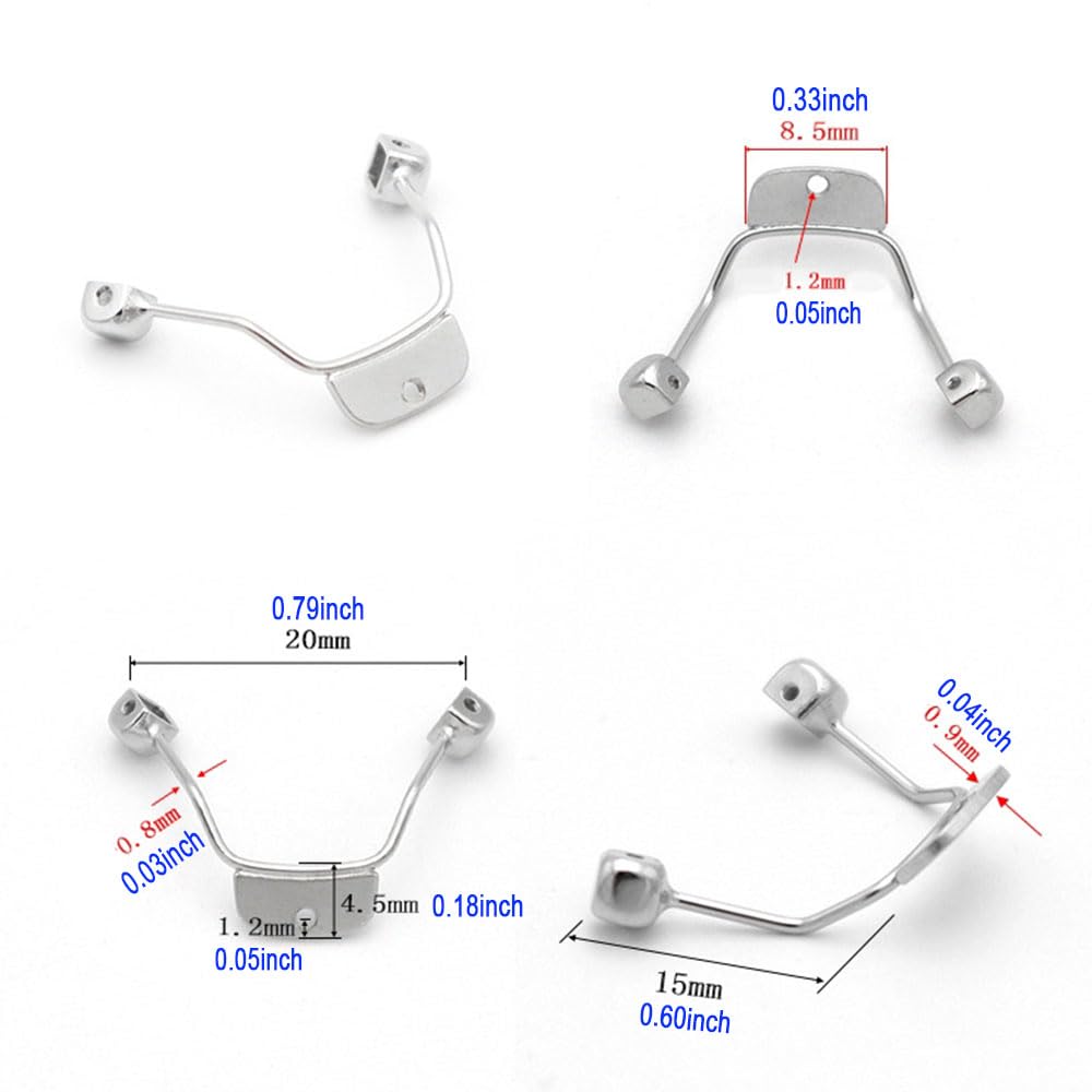 Close-up of saddle bridge nose pads on rimless glasses