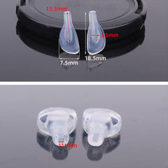 Nose pads replacement kit for eyewear showing push-in and slide-in design