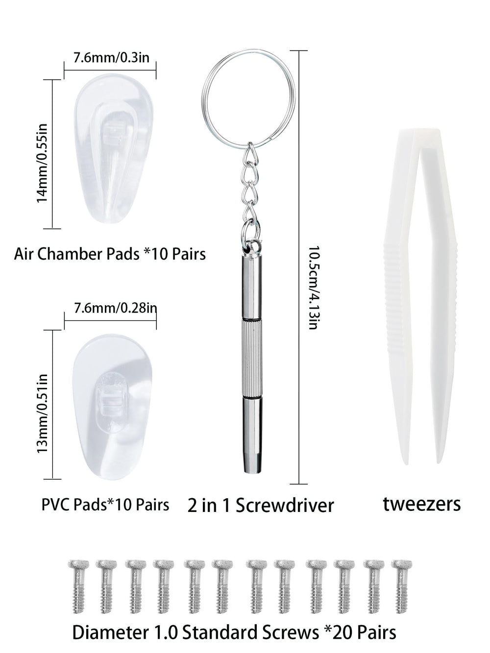 Hard PVC nose pads for secure wear