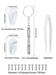 Hard PVC nose pads for secure wear