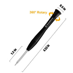 Eyeglass screws and tweezers included in repair kit