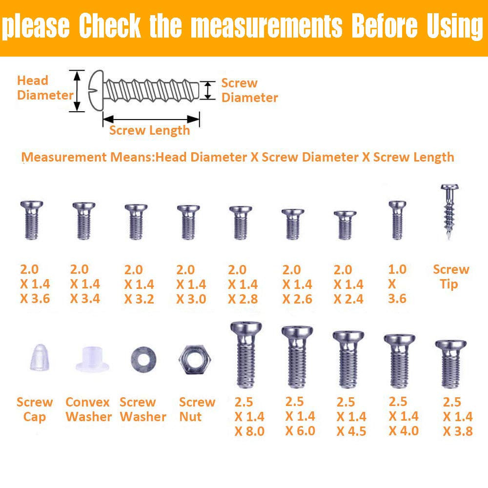 Six precision screwdrivers for glasses and small electronics