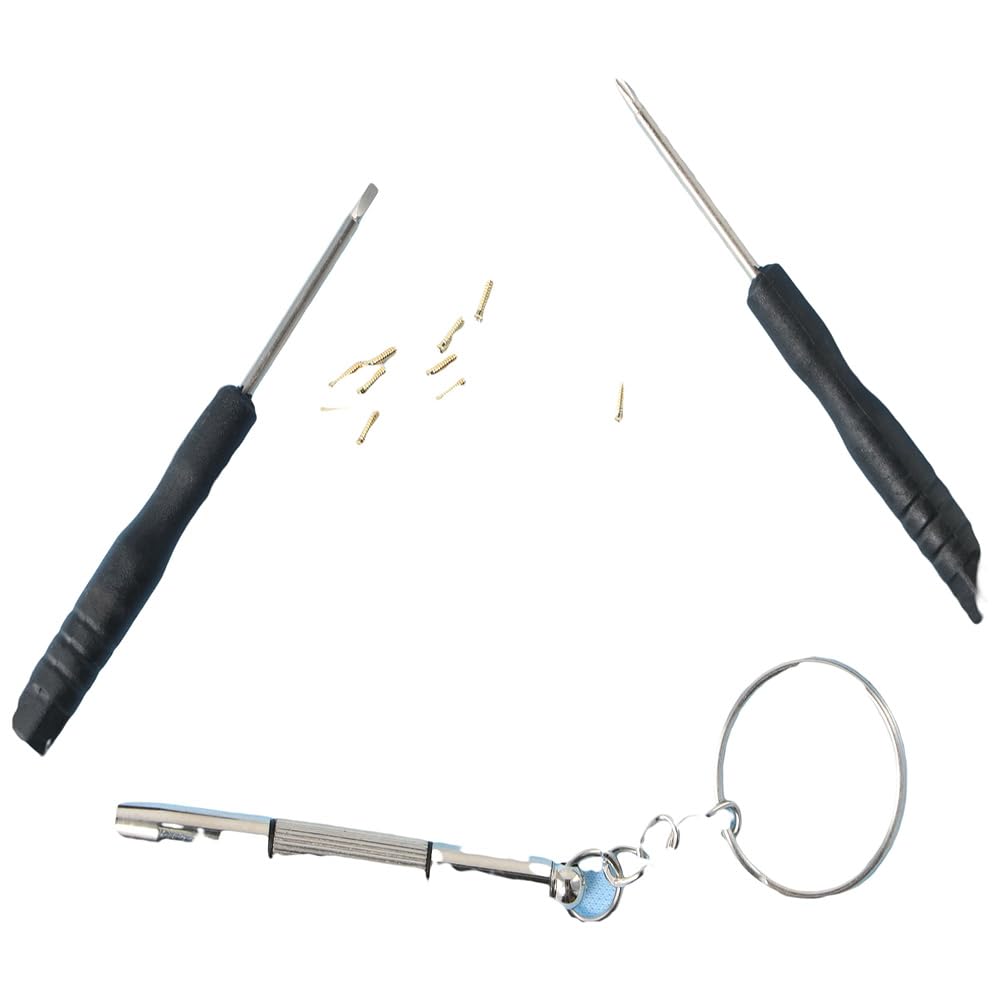 Two regular screwdrivers and a precision tweezer