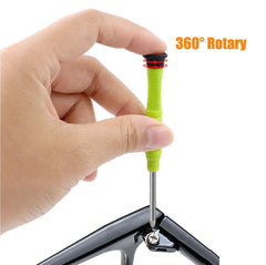 Screwdrivers and tools arranged for eyewear repair