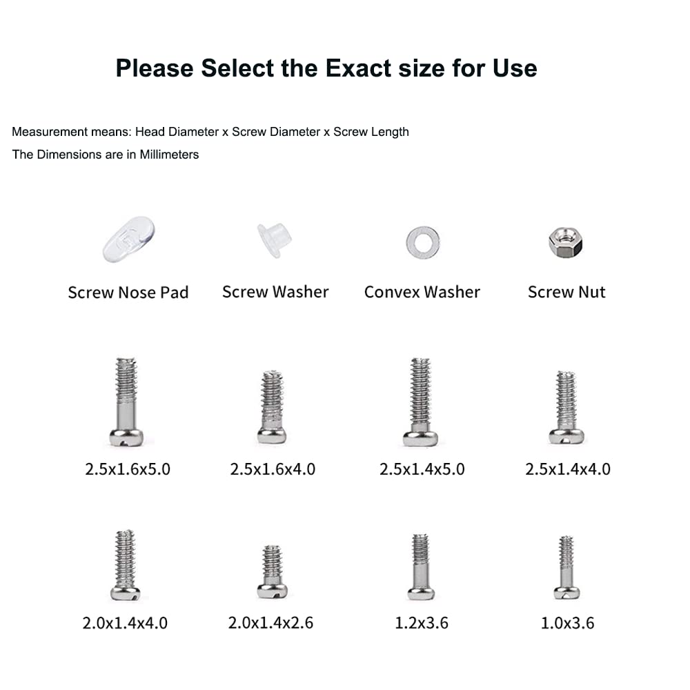 Five pairs of nose pads for glasses replacement