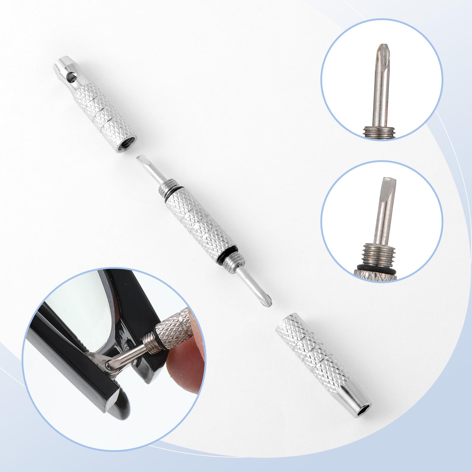 Plastic tweezers and cleaning cloth for safe, scratch-free repairs