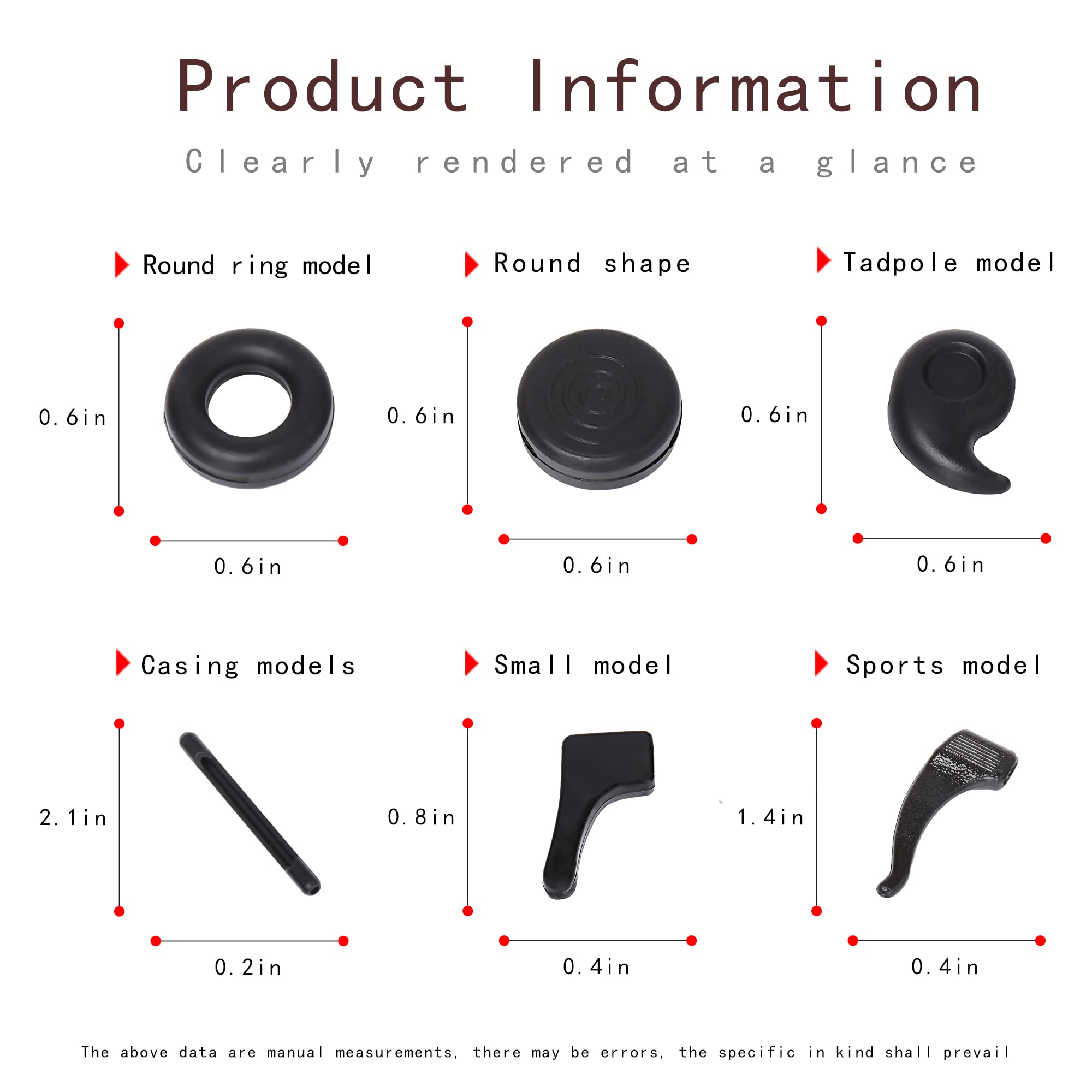 Round eyeglass retainer and ear grip hook