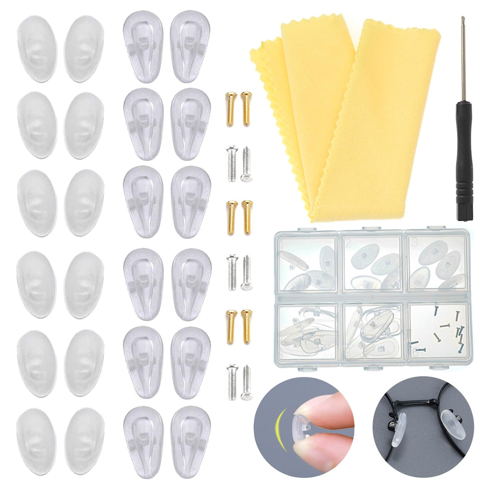 Front view of the eyeglasses nose pads replacement kit