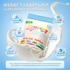 Close-up of grass-fed bovine colostrum powder texture