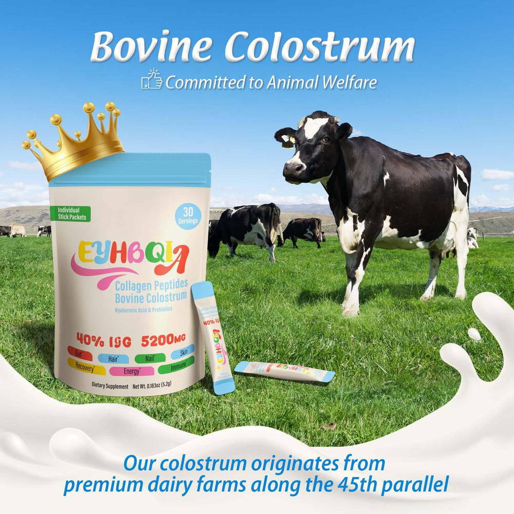 Daily single-serve packet of EYHBQIA Collagen & Colostrum
