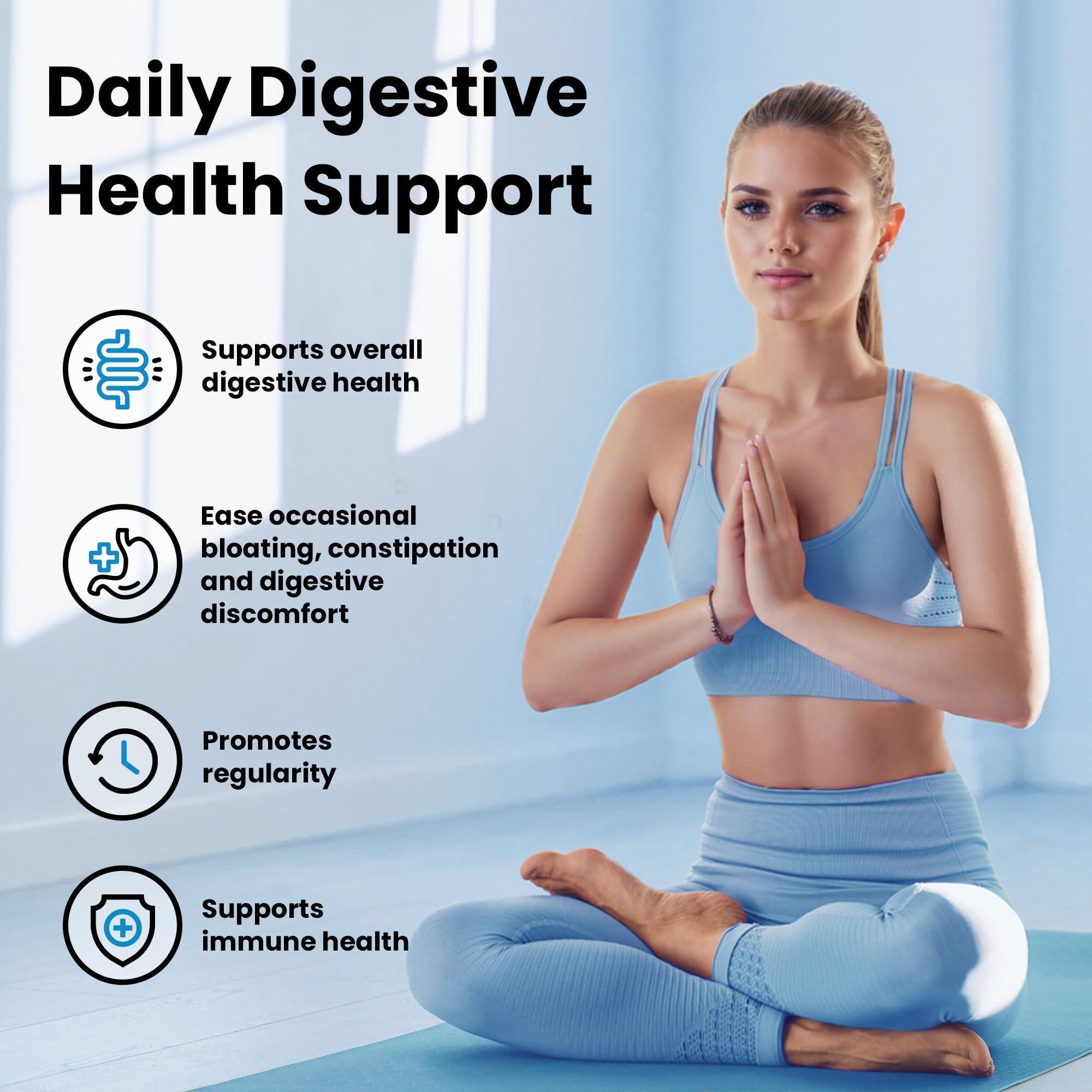 Graphic illustrating 3 organic prebiotics included in the formula