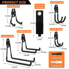 Close-up of garage hook with non-slip coating and 80 lb rating