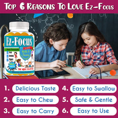 Ez-Focus Gummies 60 count bottle front view