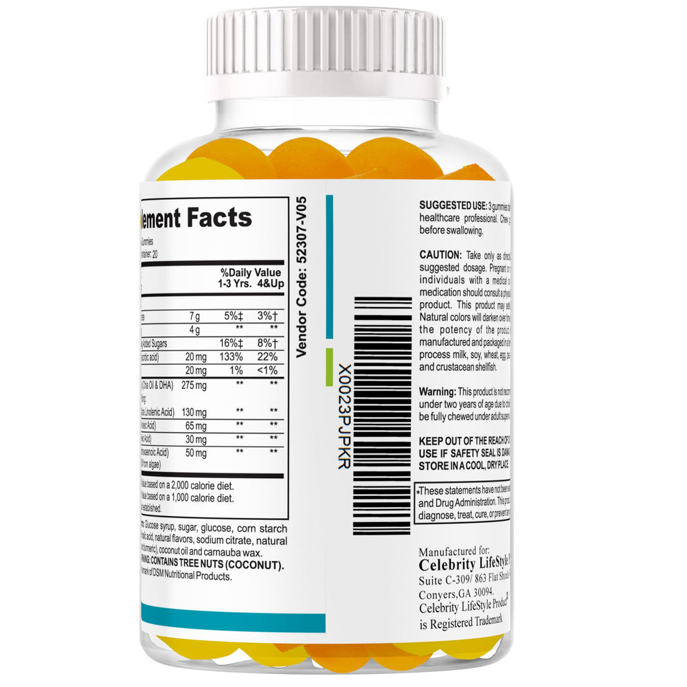 Gluten-free and Non-GMO labeling on bottle