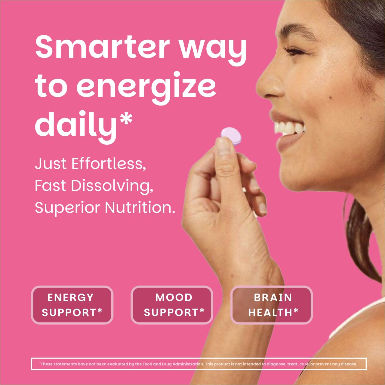 Nutrition facts panel for EZ Melts B12 Sublingual
